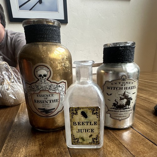 Halloween glass apothecary - halloween,
